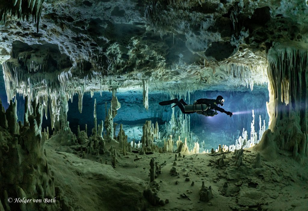 Mexican underwater wonderland of Cenote Xulu, Tulum, Mexico