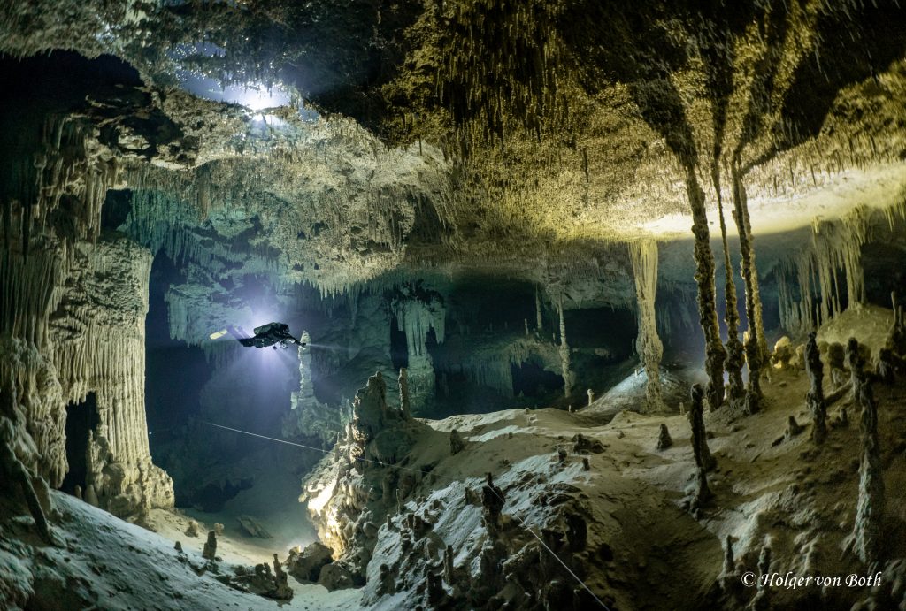 Mexican underwater wonderland of Cenote Nohoch-Nah-Chich, Tulum, Mexico