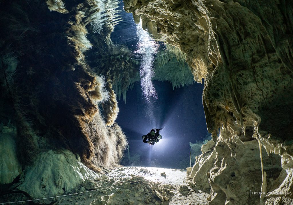 Cenote Dos Pisos underwater wonderland with roots