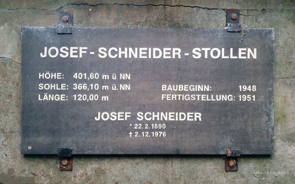 Slate mine Felicitas Schneider Stollen information